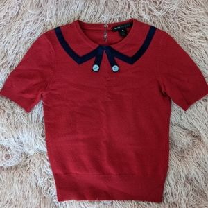 Marc jacobs red shirt sleeve sweater